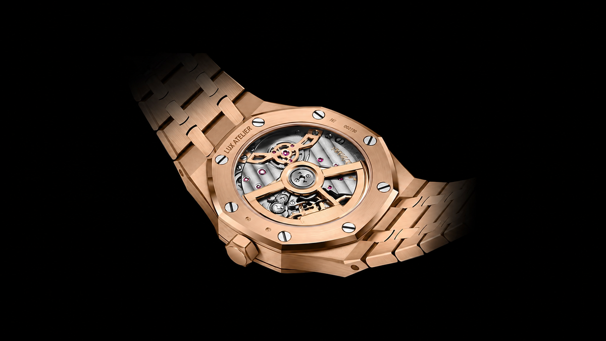 Rose Gold-Tone Champagne Multi-Display Watch – Integrated Bracelet