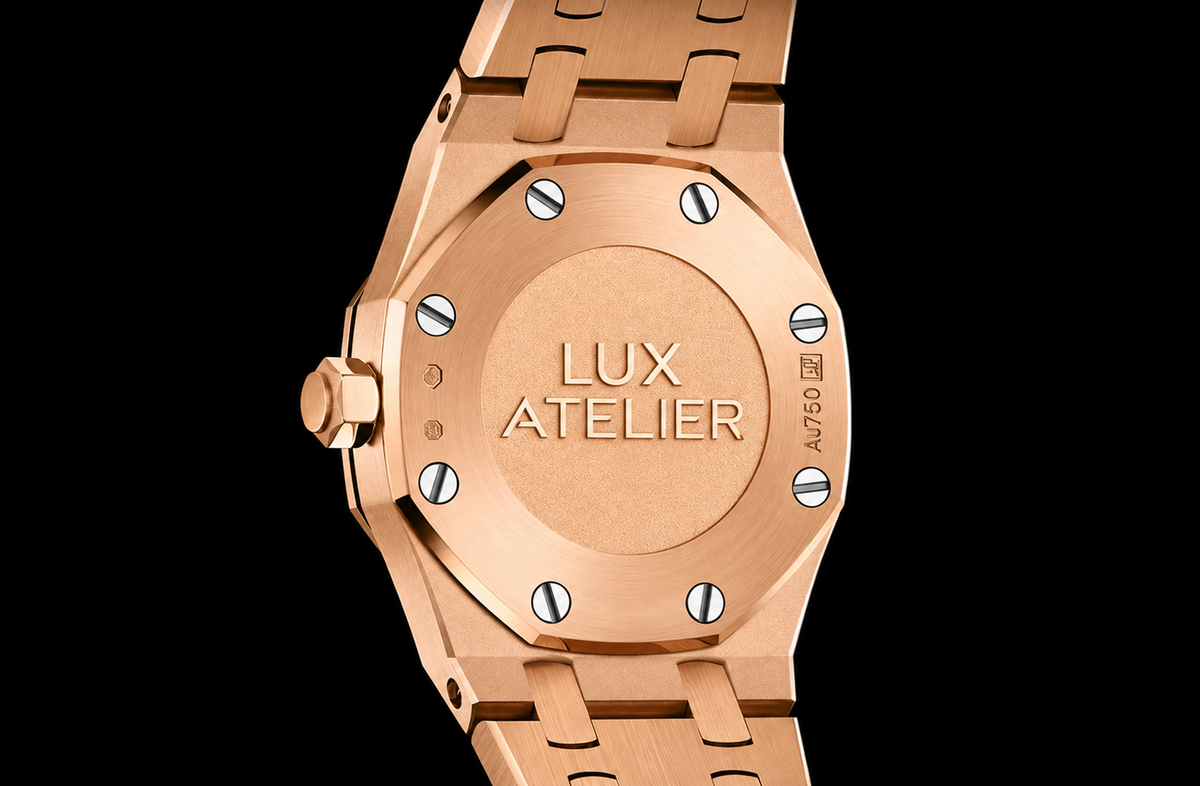 Frosted Rose Gold-Tone Mini Textured Watch – Integrated Bracelet