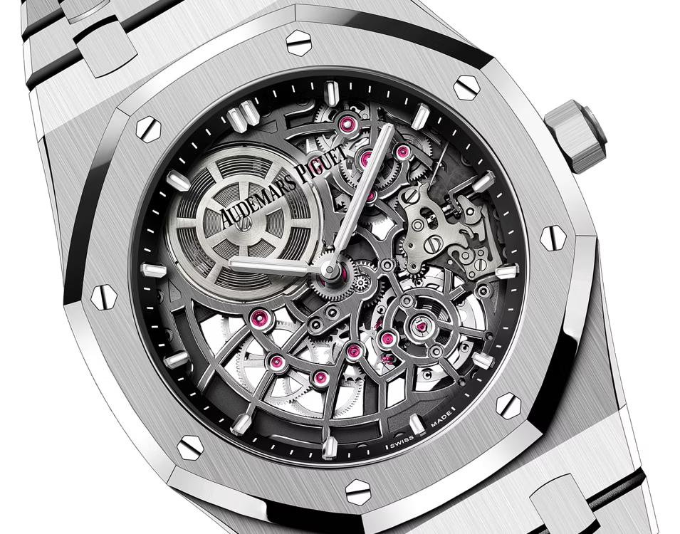 Silver-Tone Skeleton Open-Work Watch – Integrated Bracelet