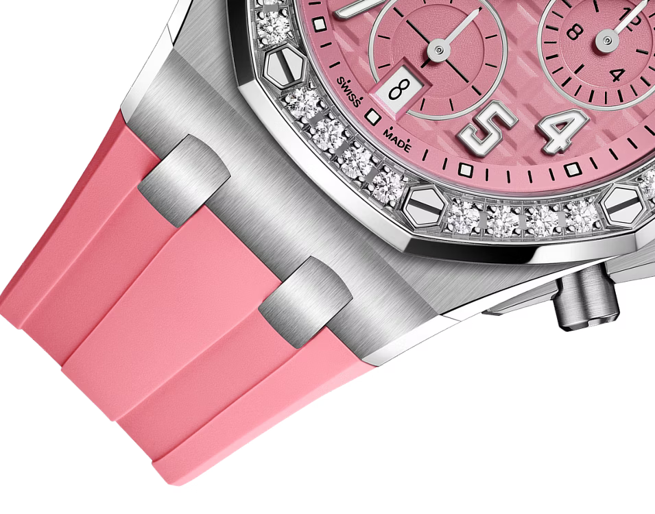 Pink Crystal-Set Multi-Display Sport Watch – Silver-Tone Case & Pink Performance Strap