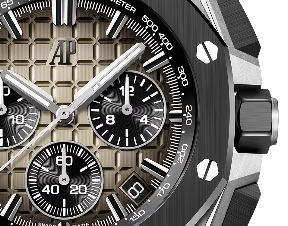 Smoked Taupe Multi-Display Sport Watch – Silver-Tone Case & Taupe Strap