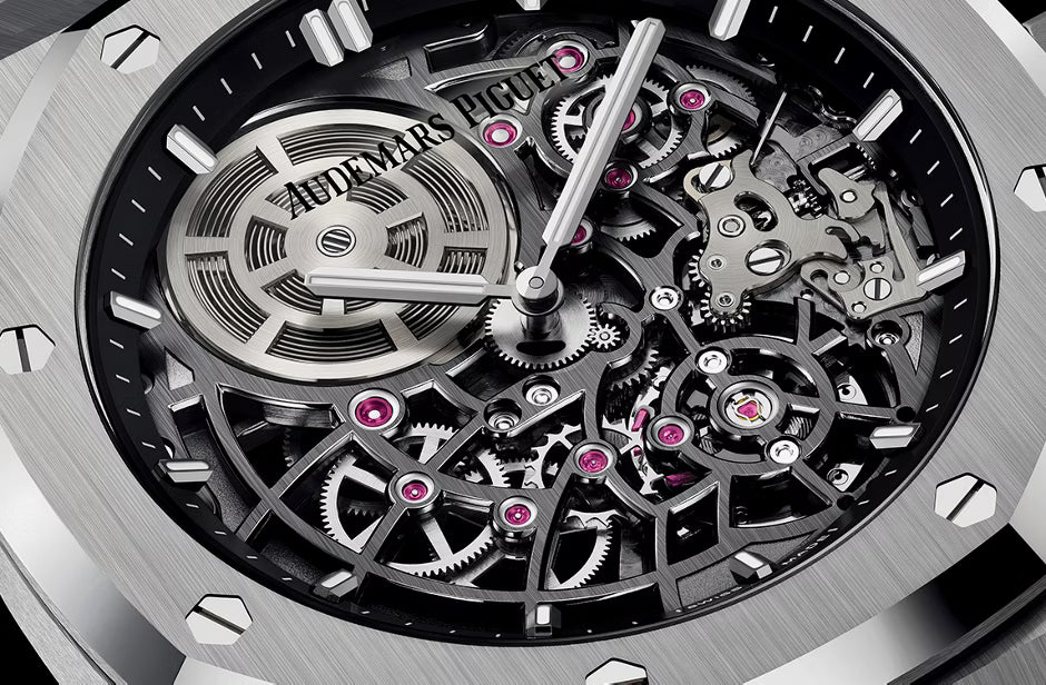 Silver-Tone Skeleton Open-Work Watch – Integrated Bracelet