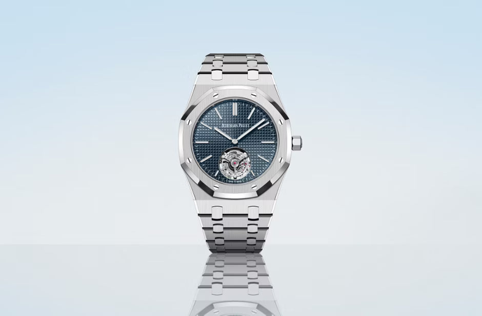 Silver-Tone Blue Open-Heart Watch – Integrated Bracelet