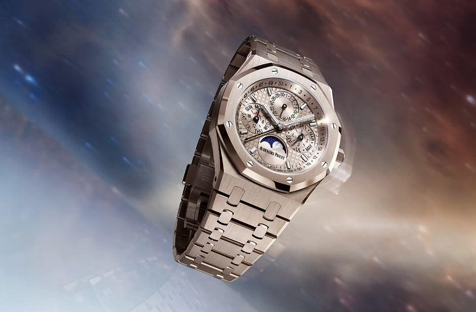 Sand Gold Multi-Display Watch – Integrated Bracelet