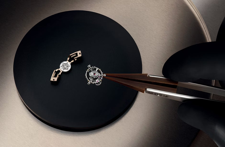 Rose Gold-Tone Skeleton Open-Heart Watch – Integrated Bracelet