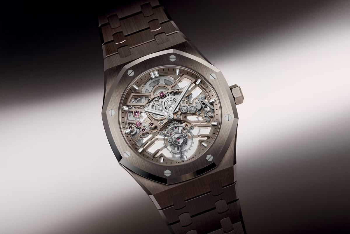 Rose Gold-Tone Skeleton Open-Heart Watch – Integrated Bracelet