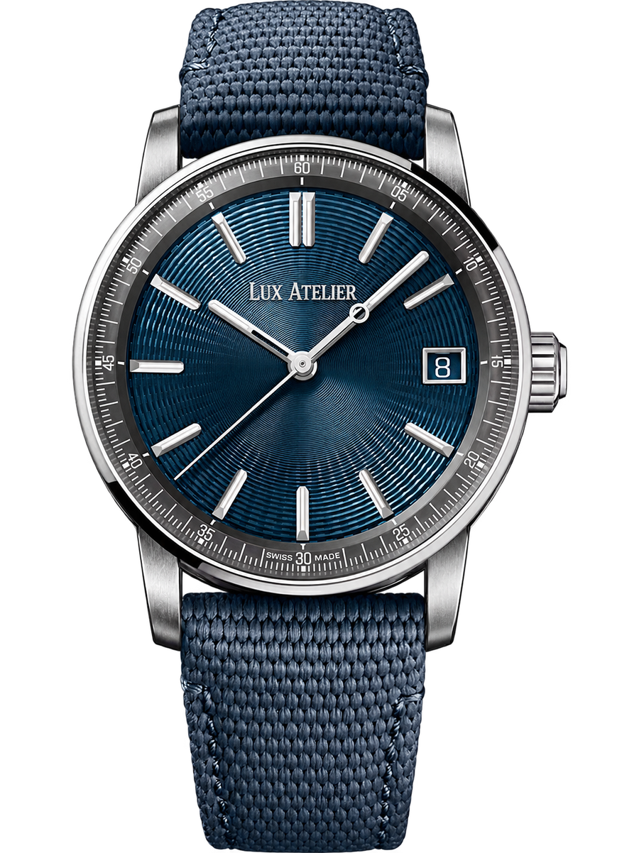 Deep Blue Dress Watch – Silver Case & Blue Strap
