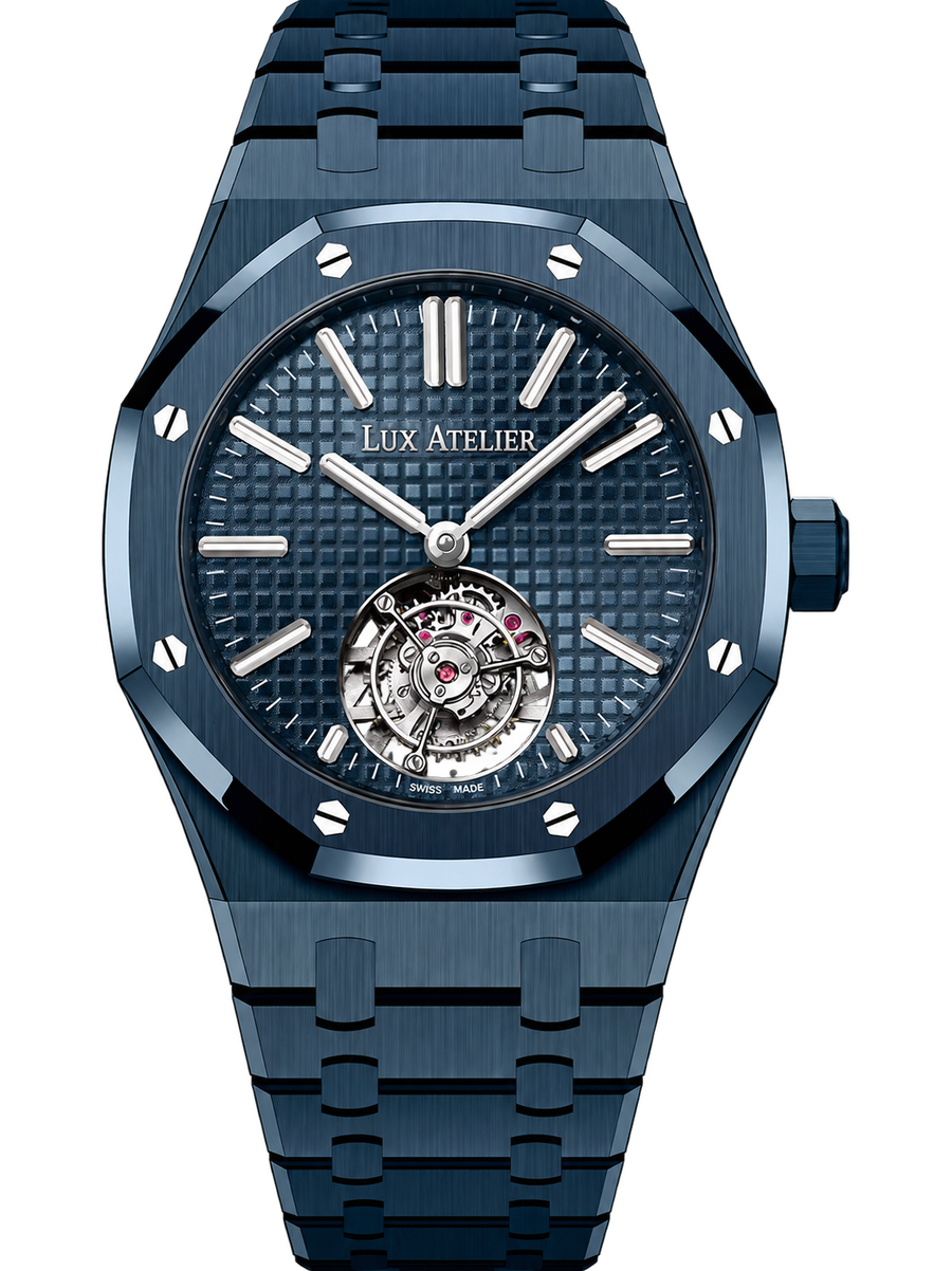 Blue Open-Heart Sport Watch – Integrated Bracelet