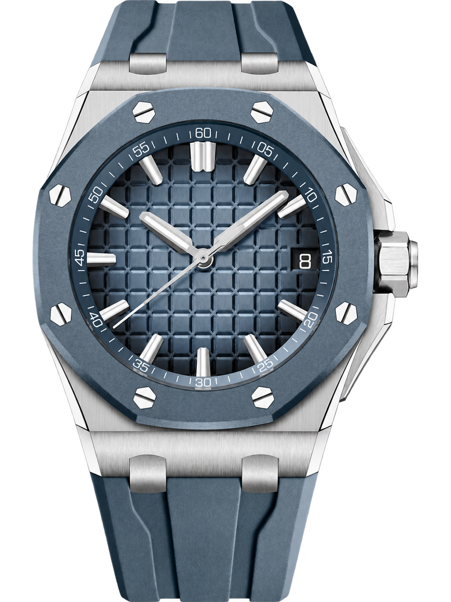 Deep Blue Sport Watch – Silver-Tone Case & Blue Performance Strap