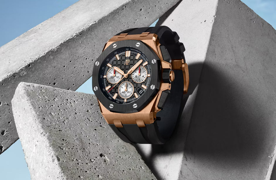 Black & Rose Gold-Tone Multi-Display Sport Watch – Black Performance Strap