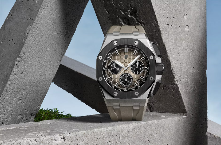 Smoked Taupe Multi-Display Sport Watch – Silver-Tone Case & Taupe Strap