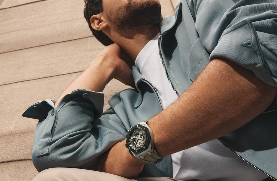 Smoked Taupe Multi-Display Sport Watch – Silver-Tone Case & Taupe Strap