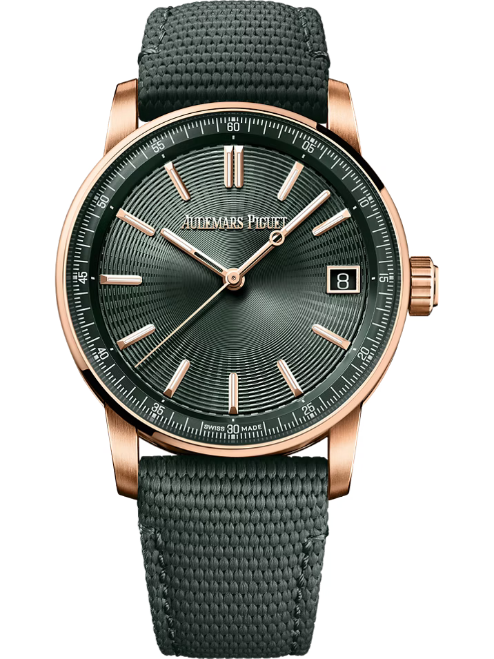 Emerald Green Dress Watch – Rose Gold Tone & Green Strap