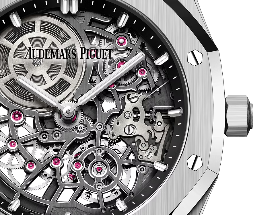 Silver-Tone Skeleton Open-Work Watch – Integrated Bracelet