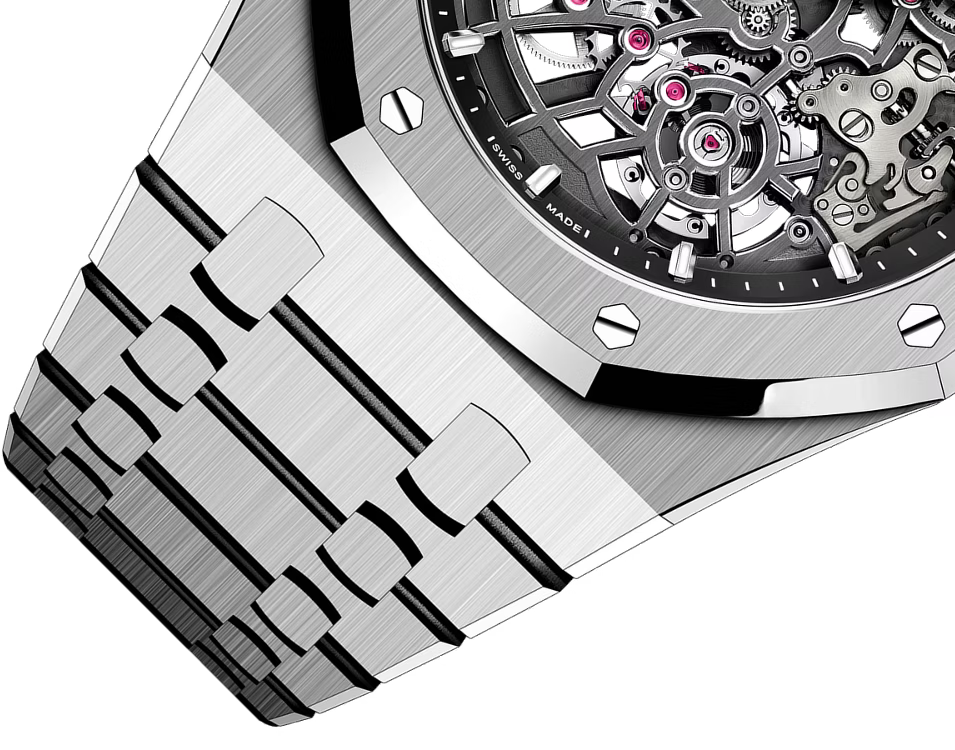 Silver-Tone Skeleton Open-Work Watch – Integrated Bracelet