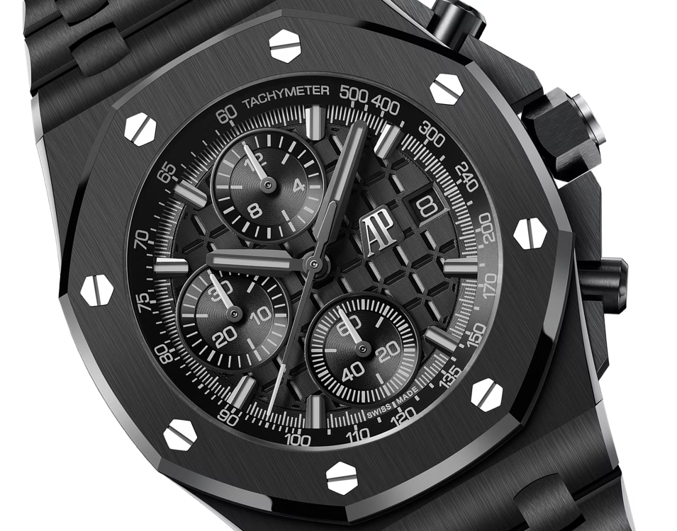 All-Black Multi-Display Sport Watch – Integrated Bracelet