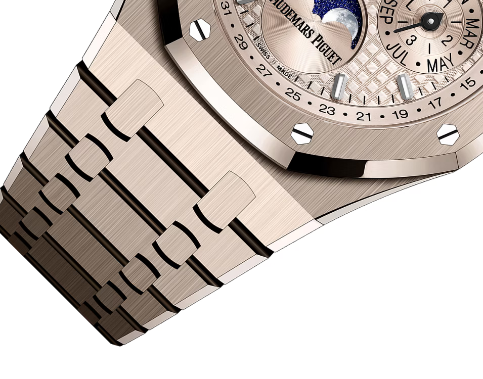 Sand Gold Multi-Display Watch – Integrated Bracelet