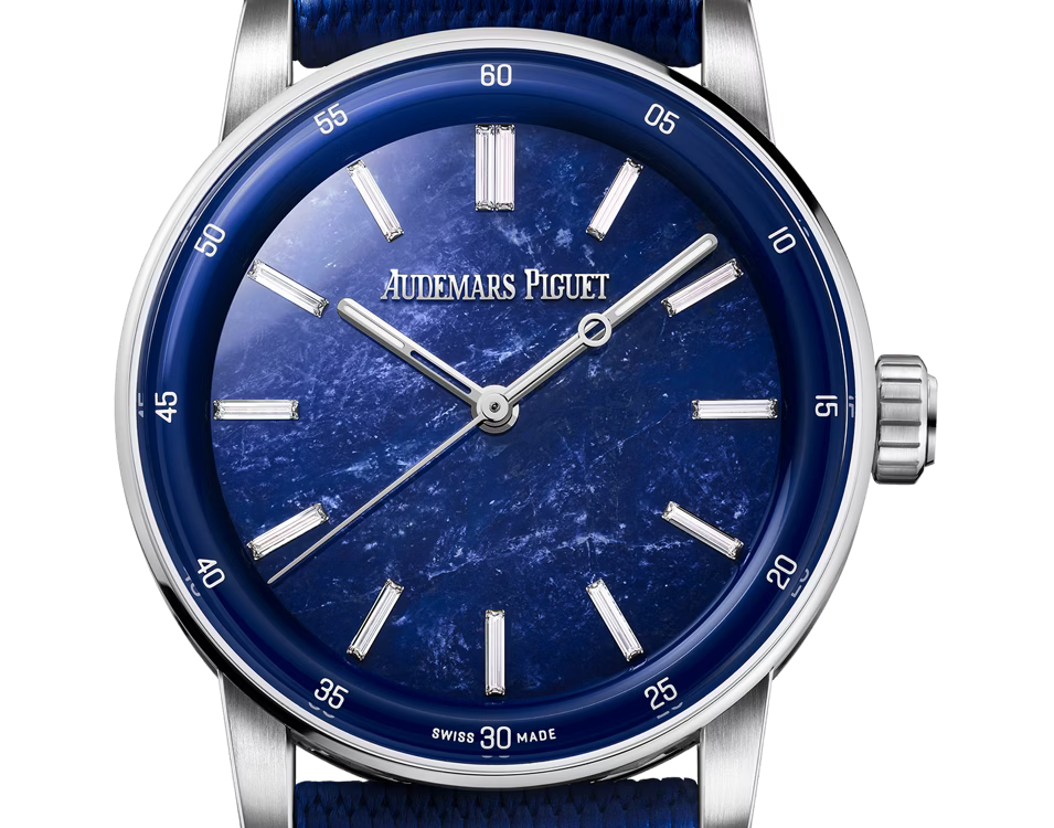 Royal Blue Stone-Inspired Dress Watch – Silver Case & Blue Strap