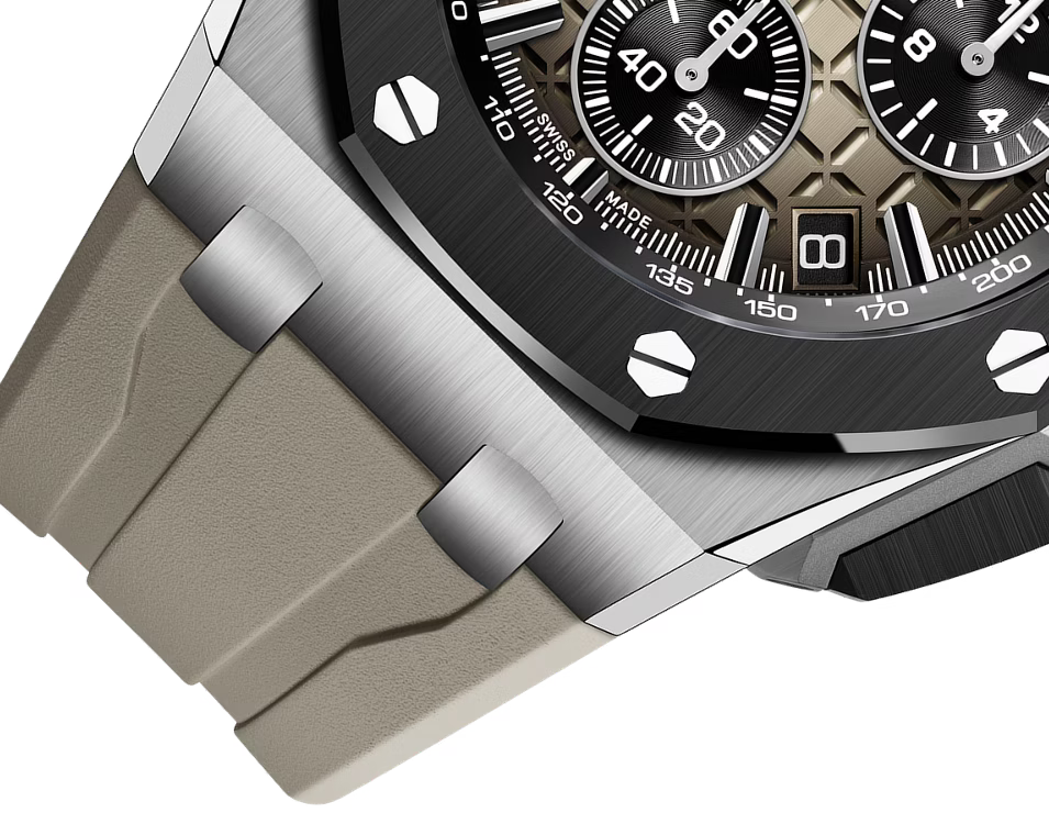 Smoked Taupe Multi-Display Sport Watch – Silver-Tone Case & Taupe Strap