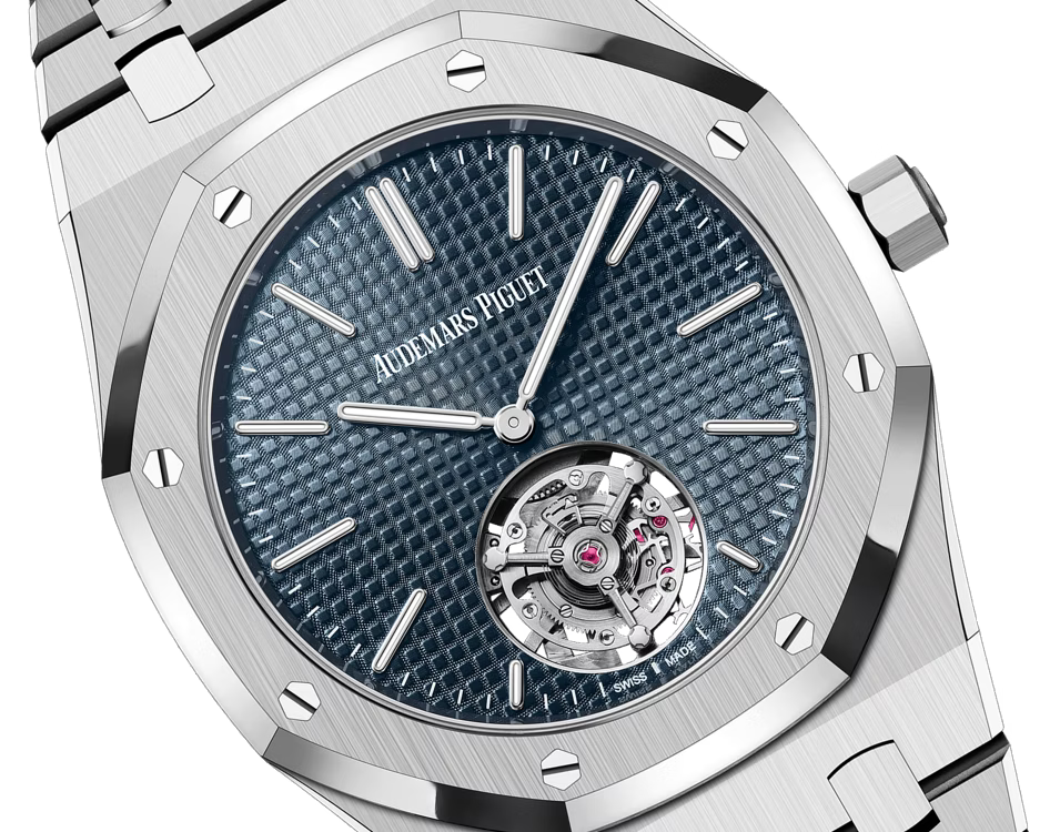 Silver-Tone Blue Open-Heart Watch – Integrated Bracelet